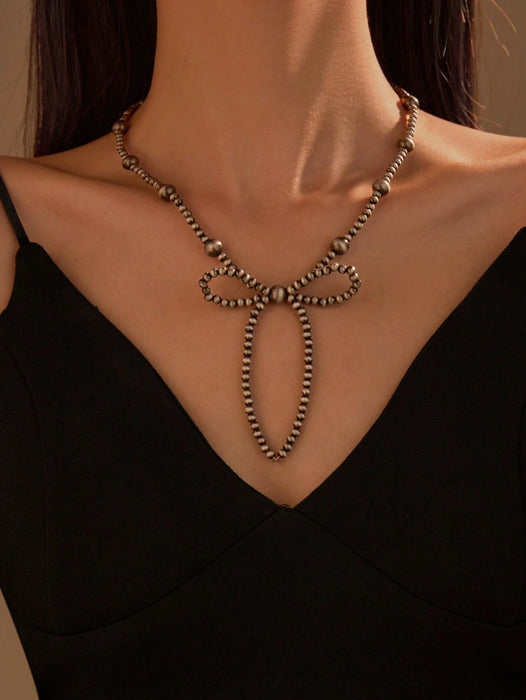 Western Country Bow Bowknot Necklace