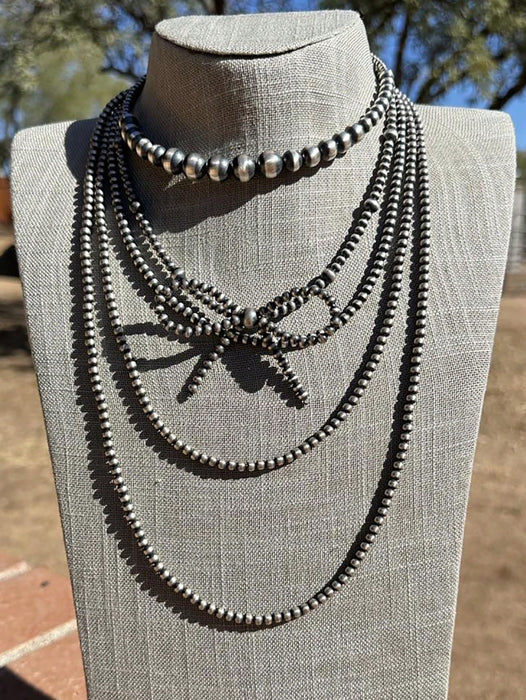 Pearl Bow Layered Necklace