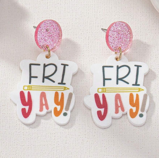 Friyay acrylic earrings
