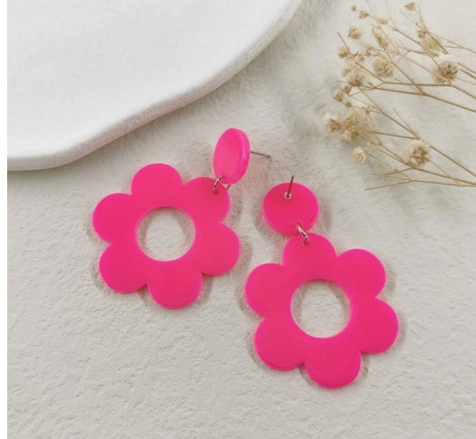Acrylic Flower Earrings