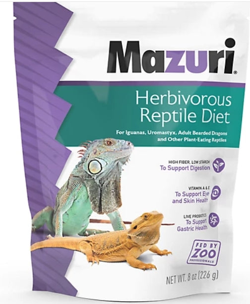 Mazuri Herbivorous Reptile Diet - 8 OZ