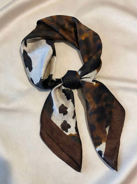 Retro Leopard Print Scarf/Bandana