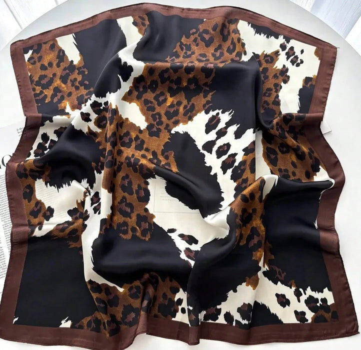 Retro Leopard Print Scarf/Bandana