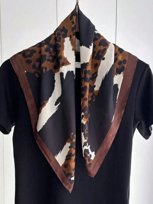 Retro Leopard Print Scarf/Bandana