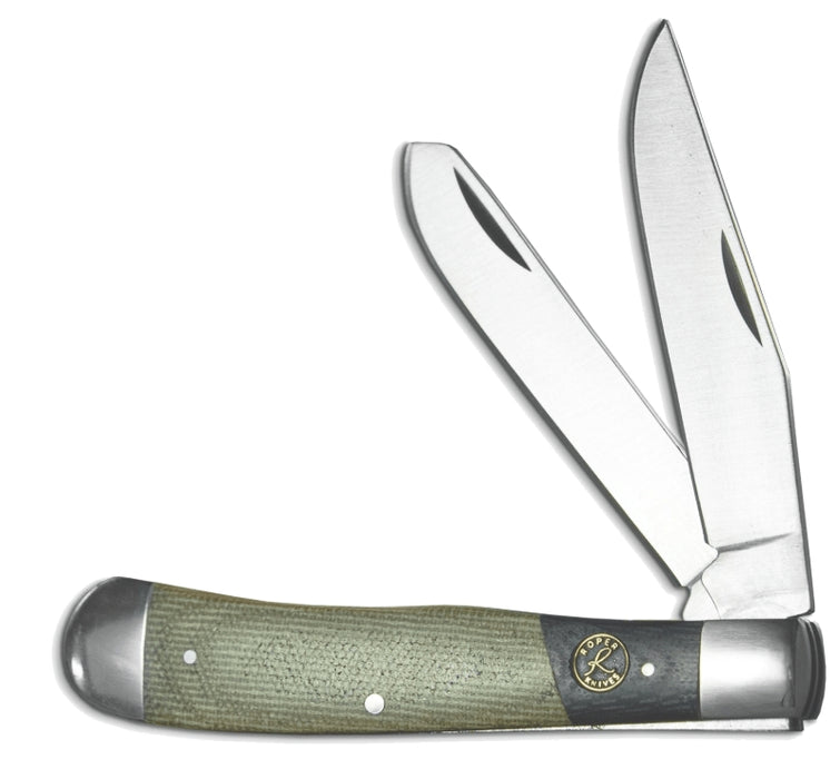 Rattler Series Trapper Black/Green Knife