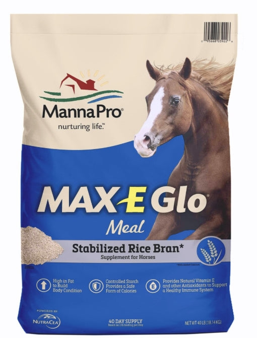 Max-E-Glo Stabilized Rice Bran/ 40LB — Bushland Ranch Store