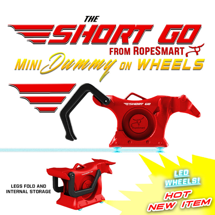 ROPESMART SHORT GO ROPING DUMMY ON LED WHEELS-RED