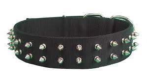16'' PET COLLAR -  BLACK - SPIKE