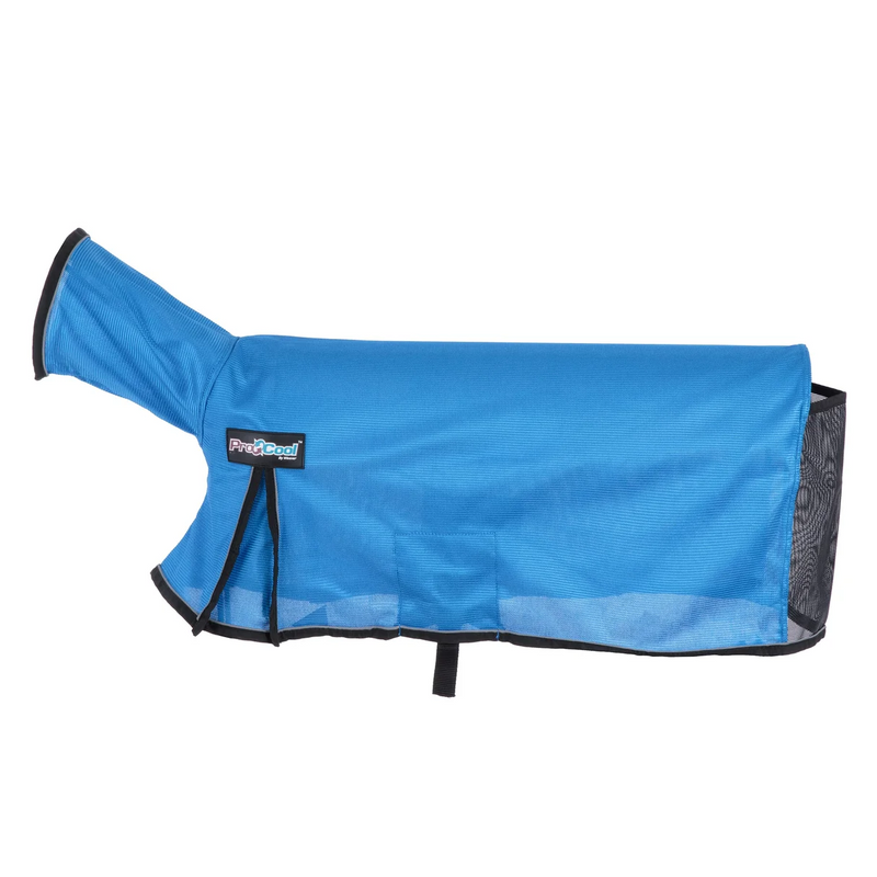 ProCool Goat Blanket with Reflective Piping - Medium, Blue