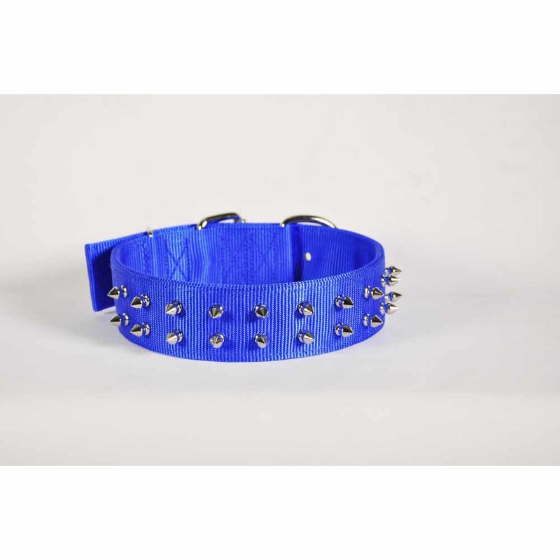 16'' PET COLLAR - BLUE- SPIKE