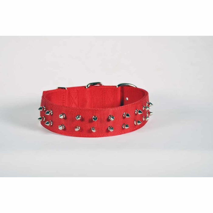 26''PET COLLAR - RED- SPIKE