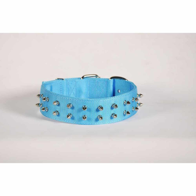 16'' PET COLLAR -TURQUOISE- SPIKE