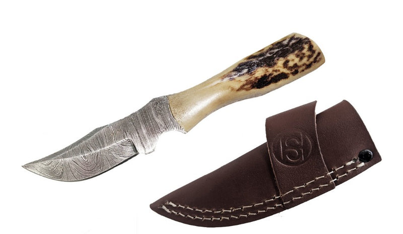 Circle SH KNIFE DAMASCUS STEEL 4 1/4