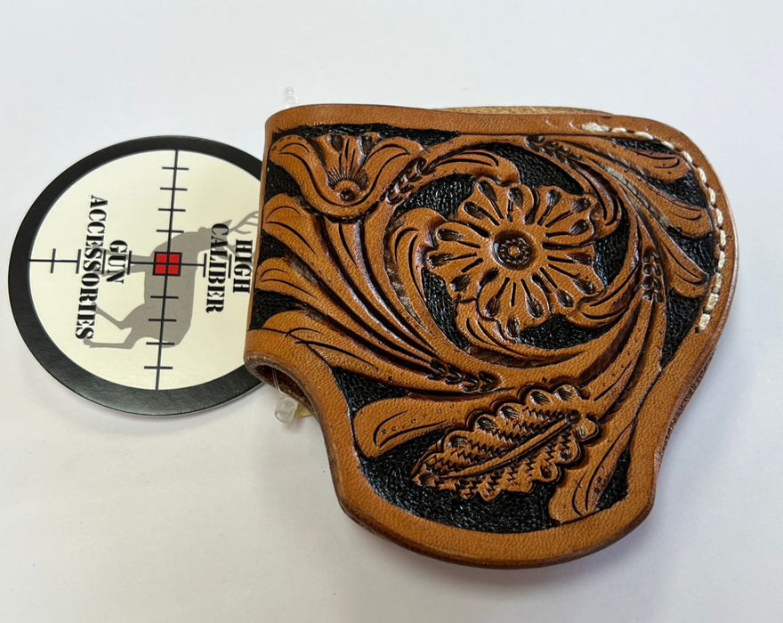 Gun holster, NATURAL W/ BLK Floral.