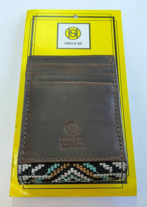 Money Clip, Embroidered fold and Magnet,
