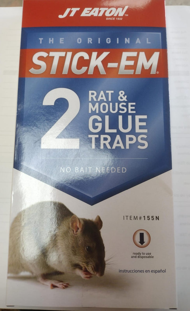 Stick-EM Rat Glue Trap, 2-Pack