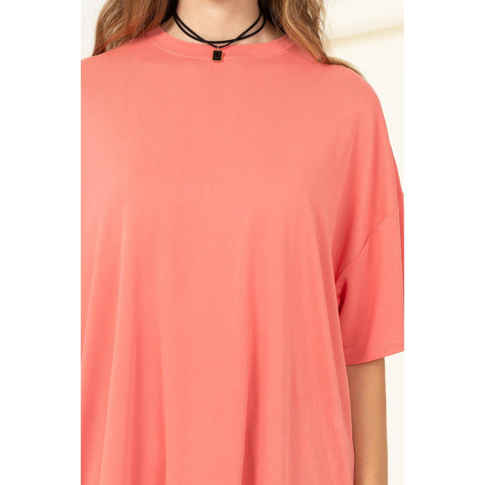 OVERSIZED SHORT SLEEVE BOXY TOP
