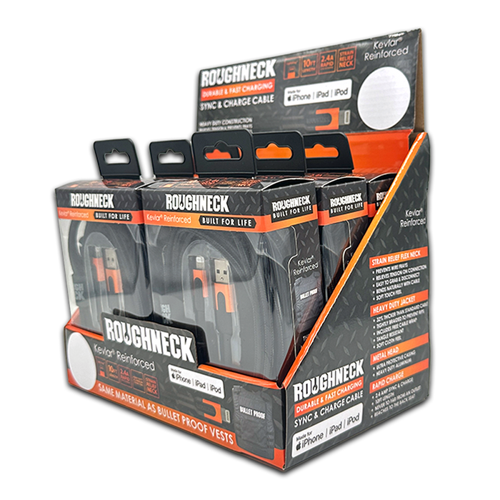 Roughneck USB-Lightning 10FT Charging Cable