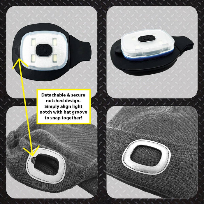 Roughneck LED Light Winter Hat Beanie Assortment- 6/Display