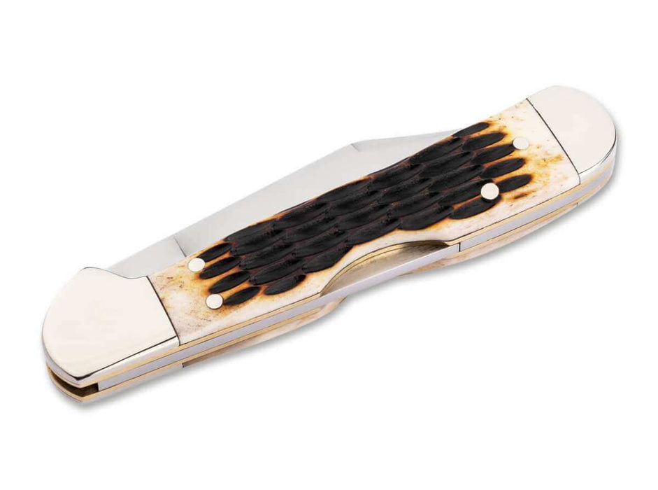 TS 2.0 Copperhead Backlock Amber Jigged Bone