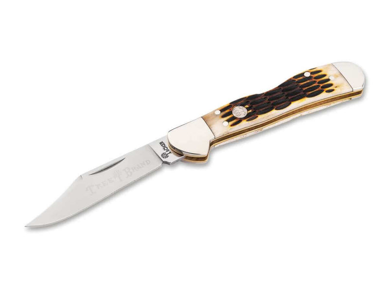 TS 2.0 Copperhead Backlock Amber Jigged Bone