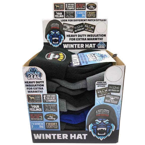 PATCH WINTER HAT 12 PIECES PER DISPLAY