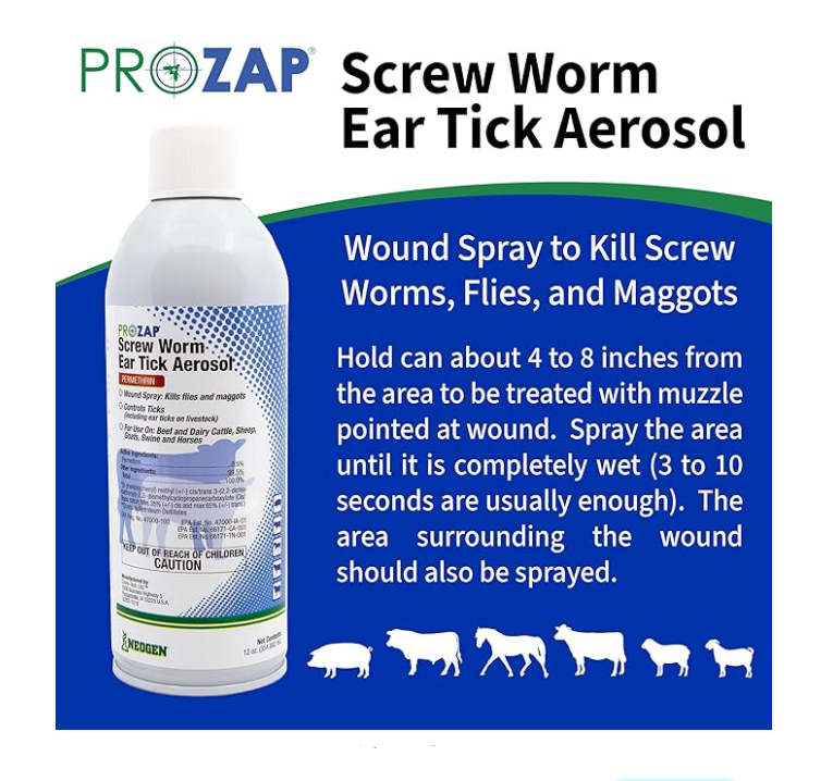 ProZap Screw Worm Ear Tick Aerosol