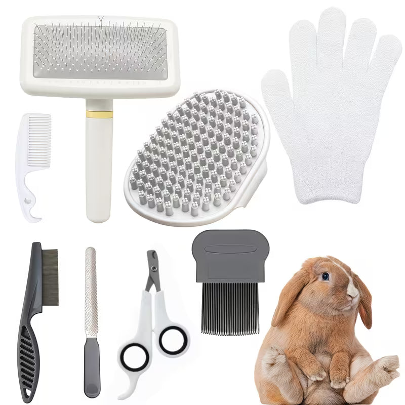 Premium Rabbit Grooming Kit - 8-9PCS