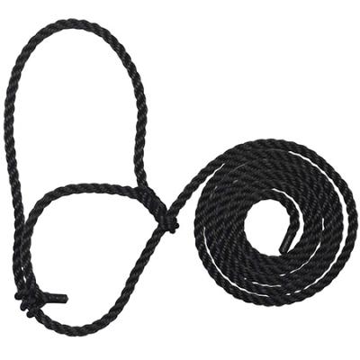Cattle Rope Halter - Black, White