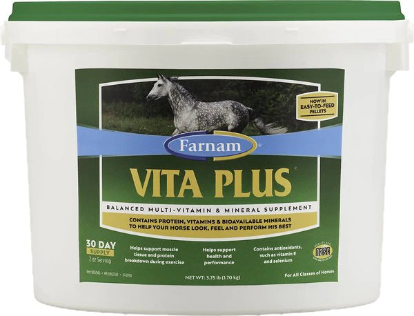 Farnam Vita Plus Balanced Multi-Vitamin & Mineral Pellets Horse Supple ...