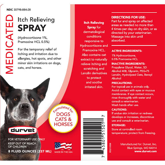 Durvet Itch Relieving Spray - 8 OZ
