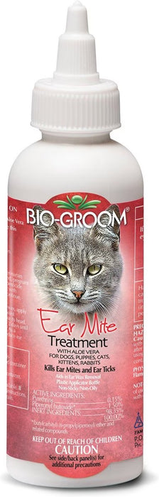 Bio-Groom Medication for Ear Mites for Dogs & Cats, 4-fl oz bottle - CLEARANCE