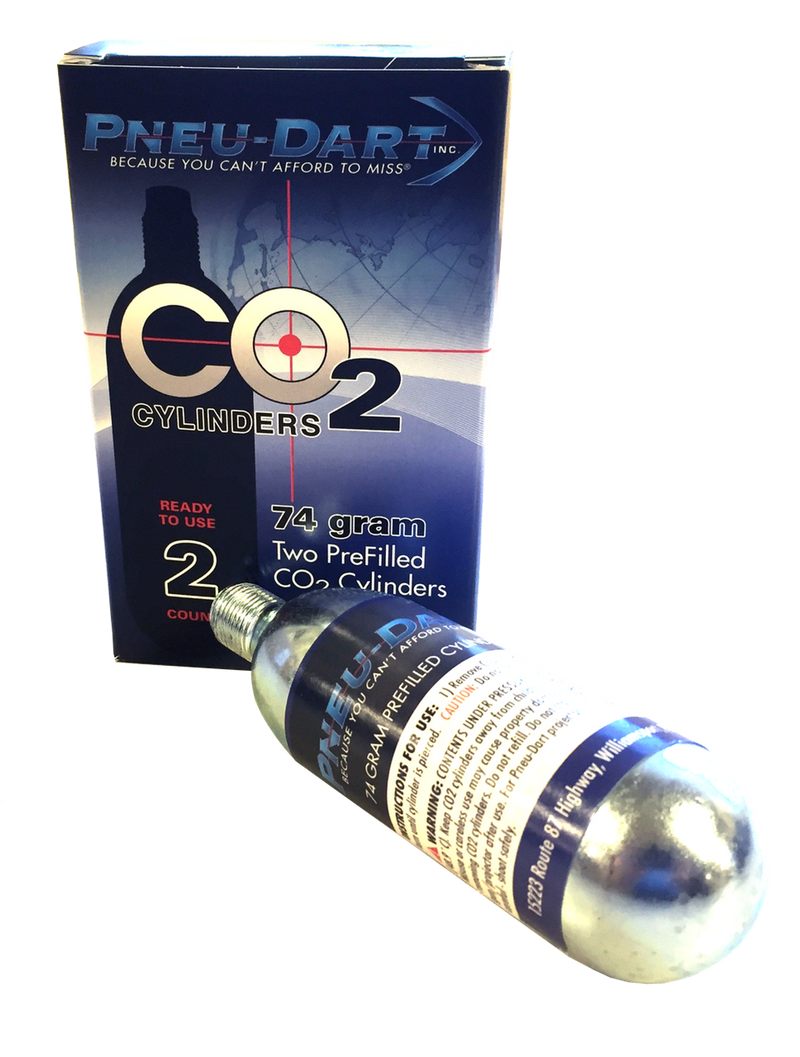 74 Gram Co2 Cylinders | 2 Pack