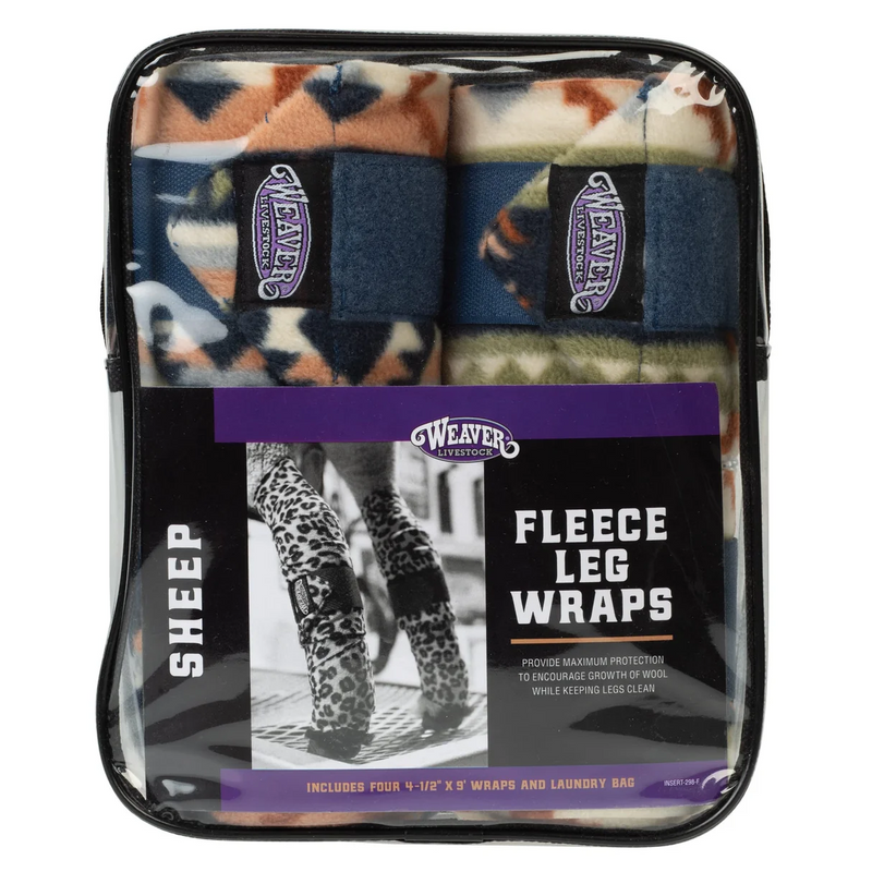 Weaver Sheep Fleece Leg Wraps, 4-1/2" x 9' - 4/PKG