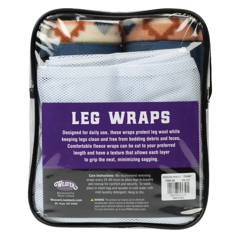 Weaver Sheep Fleece Leg Wraps, 4-1/2" x 9' - 4/PKG