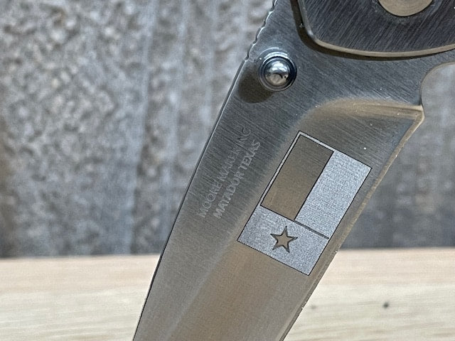 #1108CSS - TEXAS FLAG STAINLESS STEEL EASY OPEN CLIP KNIFE W/ LINER LOCK - 4"