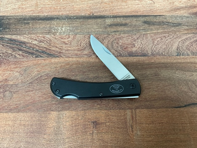 #1106SS - BLACK ANODIZED ALUMINUM LOCKBACK CLIP KNIFE - 3-1/2"