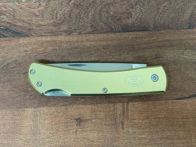 #1103C - GOLD ALUMINUM ANODIZED LOCKBACK CLIP KNIFE - 4-1/2"