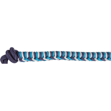 3-Tone Rope Halter and 8-foot Leadrope-Navy/Grey/Turquoise