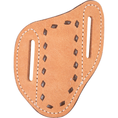 Leather Angled Knife Scabbard, Buckstitch-SMALL