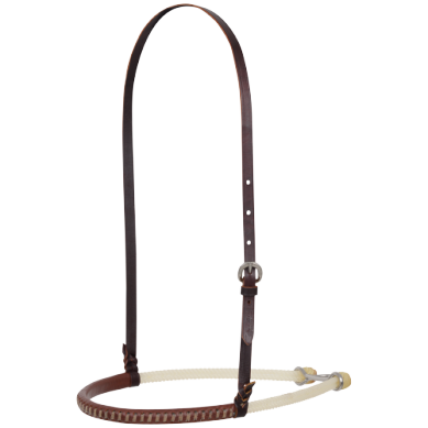 Double Rope Noseband, Rawhide Lace
