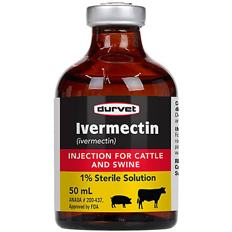 Durvet: IVERMECTIN INJECTION 1% - 50 ML