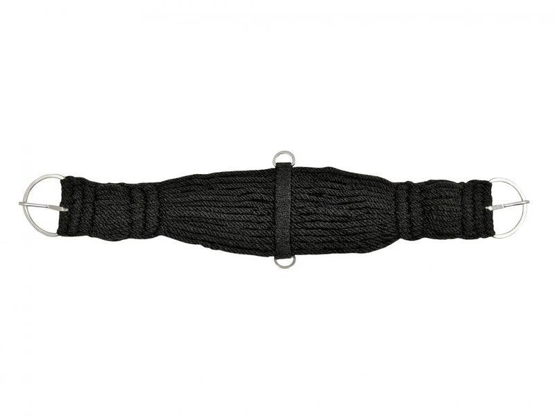 String girth with nickel plated flat hardware.
