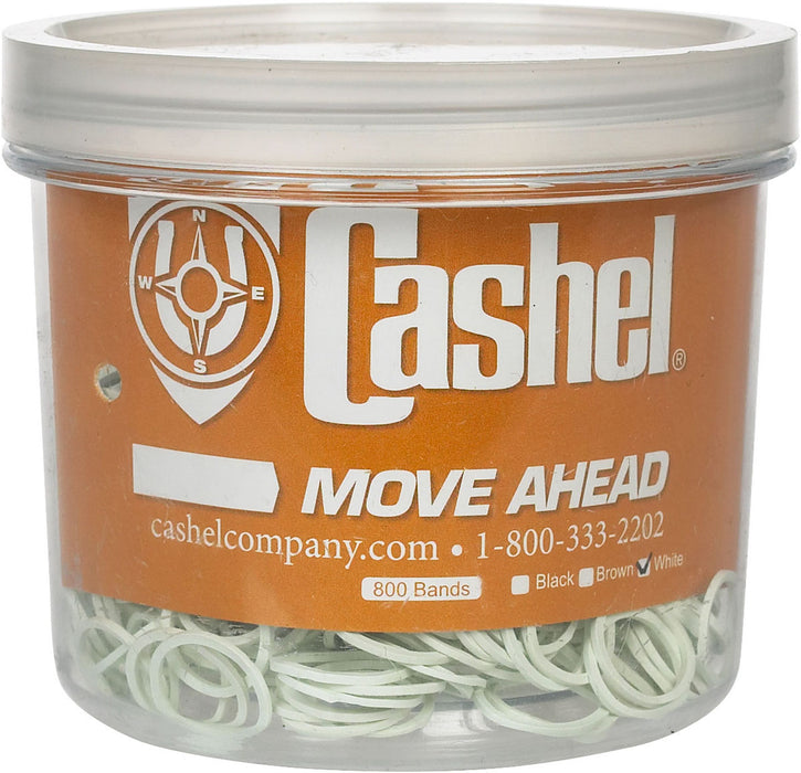 WHITE CASHEL RUBBER BRAIDING BANDS