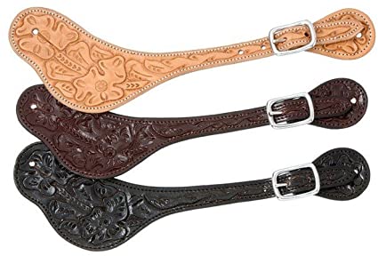 Royal King Floral Stamp Spur Strap - Black