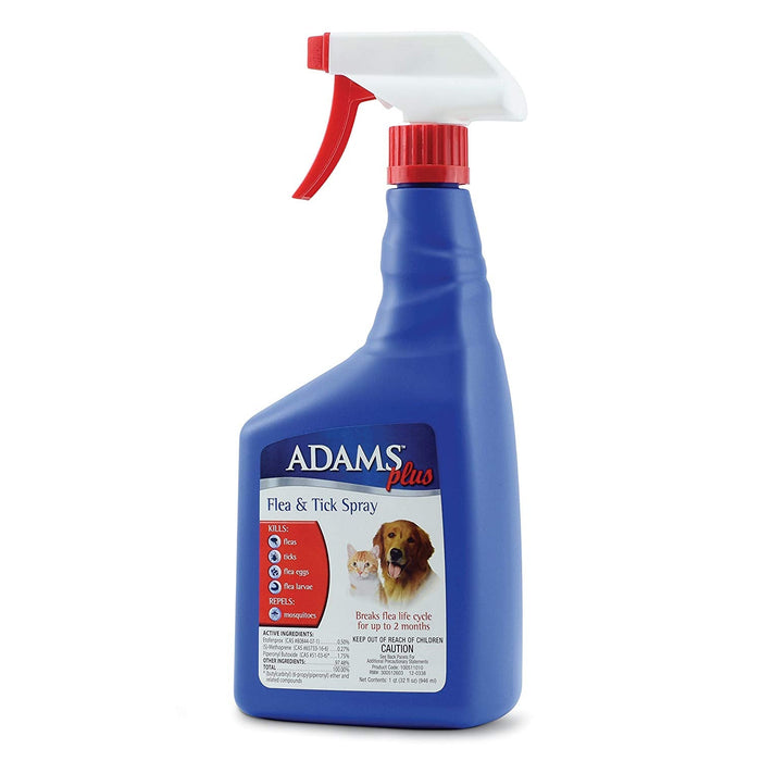 Adams Plus F&T Spray - 32 Oz