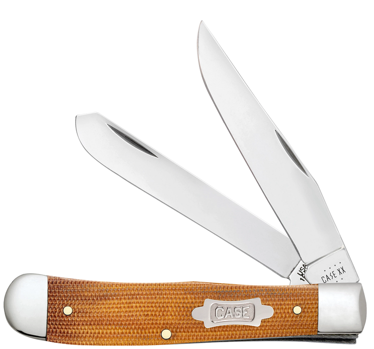 CASE XX - Natural Canvas Micarta Trapper Stainless 23690 Pocket Knife