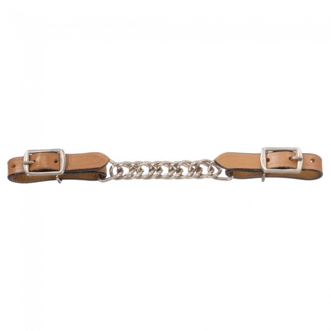 Flat Leather Curb Chain