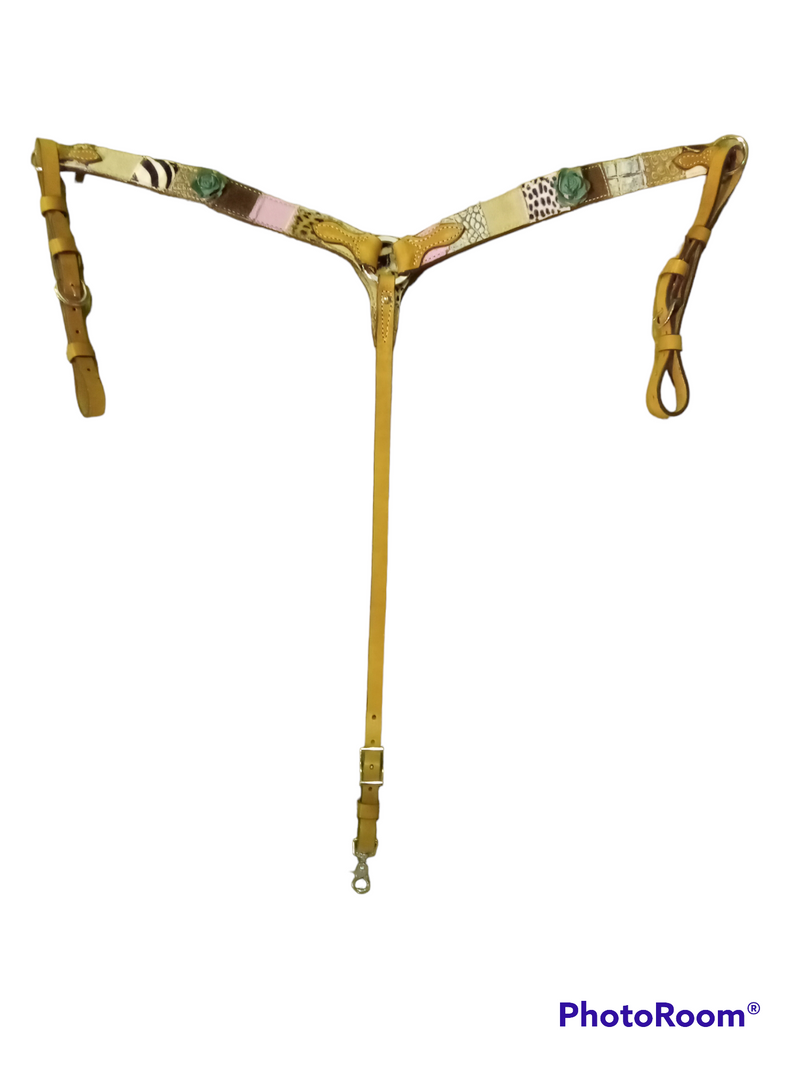Breast Collar with flower conchos