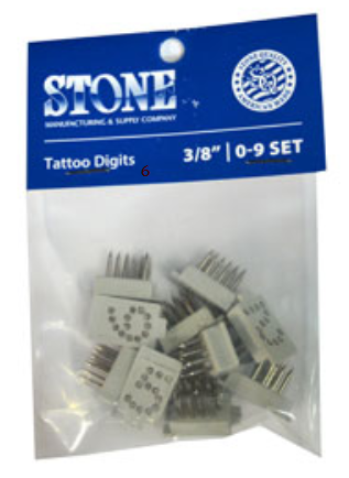 Stone: Tattoo Digits  0-9 Set